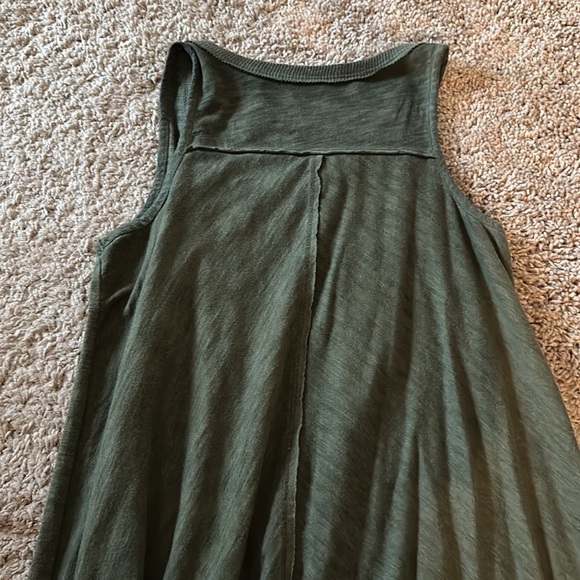 Custom embroidered ASIAN CAT in the meadow shark bite tank tunic top green XS - Picture 7 of 8